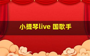 小提琴live 国歌手